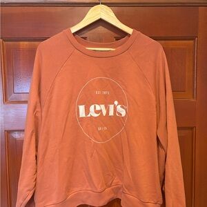 Levi’s Women’s Rust Orange Crewneck Sweatshirt – Size 2X (18–20)